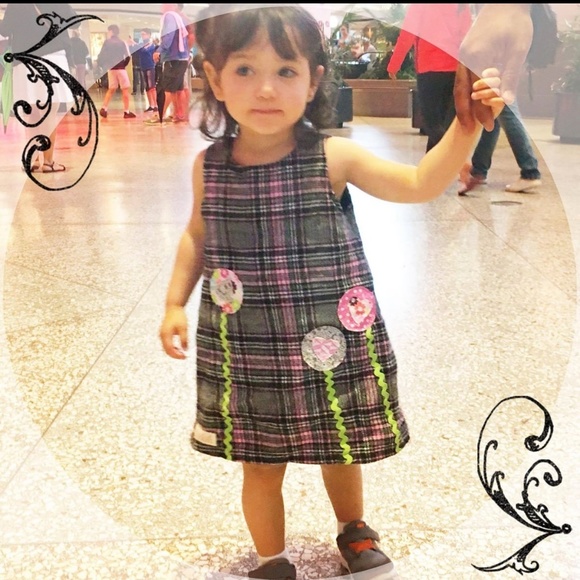 NWOT Winter Plaid A-line dress w/legging sz. 4 - Picture 3 of 6